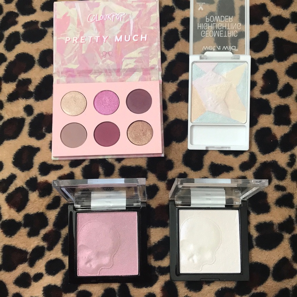 WET N’ WILD HIGHLIGHTERS & COLOURPOP PALETTE.